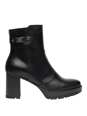 NERO GIARDINI Tronchetti Nero Giardini Donna in Pelle Nero