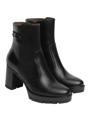 NERO GIARDINI Tronchetti Nero Giardini Donna in Pelle Nero