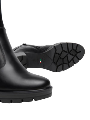 NERO GIARDINI Tronchetti Nero Giardini Donna in Pelle Nero