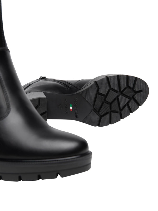 NERO GIARDINI Tronchetti Nero Giardini Donna in Pelle Nero