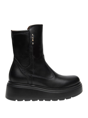 NERO GIARDINI Stivaletti Nero Giardini Donna in Pelle e Materiale Tecnico Nero