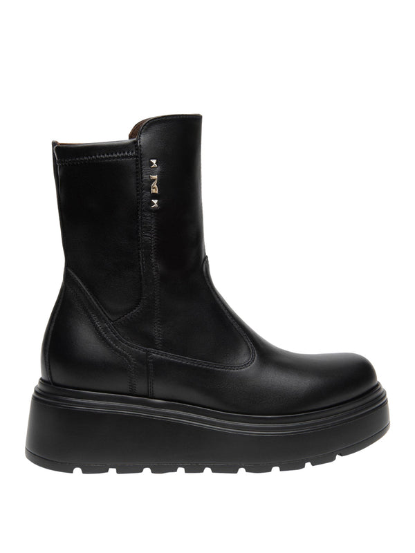 NERO GIARDINI Stivaletti Nero Giardini Donna in Pelle e Materiale Tecnico Nero