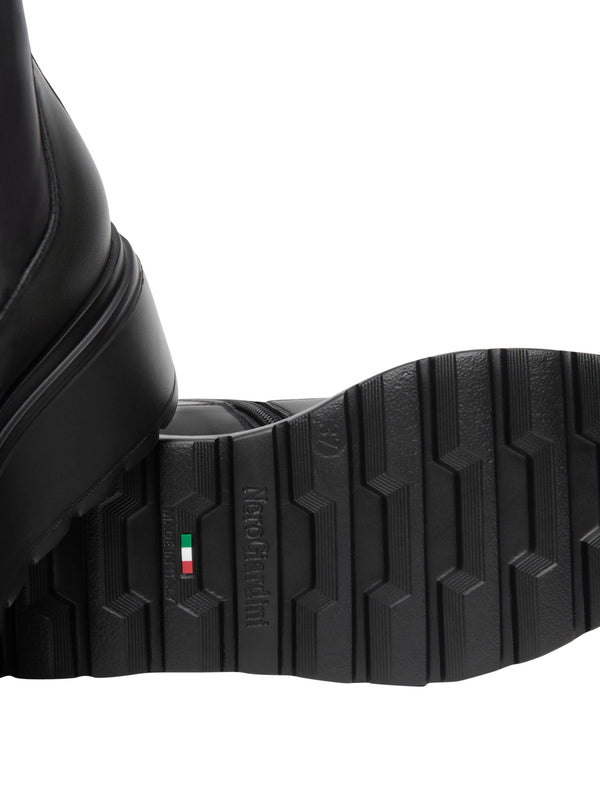 NERO GIARDINI Stivaletti Nero Giardini Donna in Pelle e Materiale Tecnico Nero