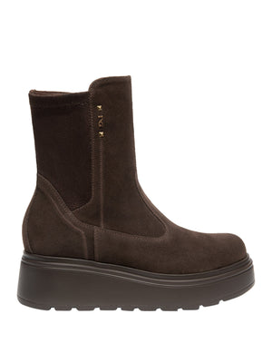 NERO GIARDINI Stivaletti Nero Giardini Donna in Suede e Materiale Tecnico Testa Di Moro