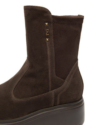 NERO GIARDINI Stivaletti Nero Giardini Donna in Suede e Materiale Tecnico Testa Di Moro