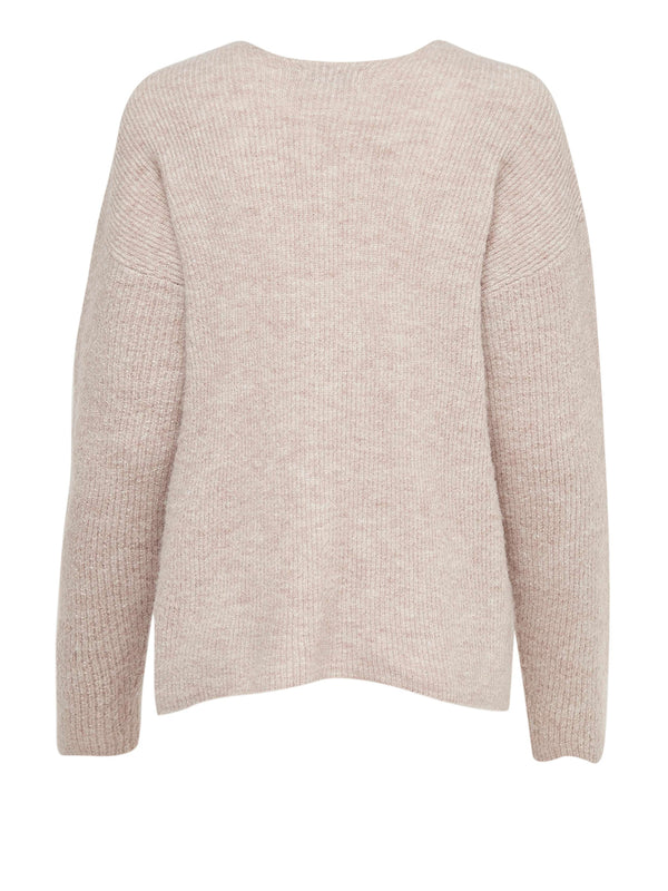 ONLY DROP4 Maglione Only Onlcamilla V-Neck L/S Knt Noos - Beige
