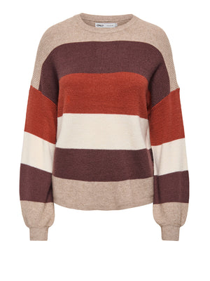ONLY DROP4 Only Maglione Onlatia L/S Stripe Multicolore