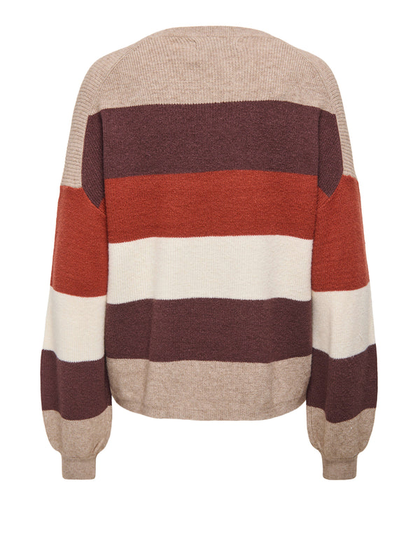 ONLY DROP4 Only Maglione Onlatia L/S Stripe Multicolore