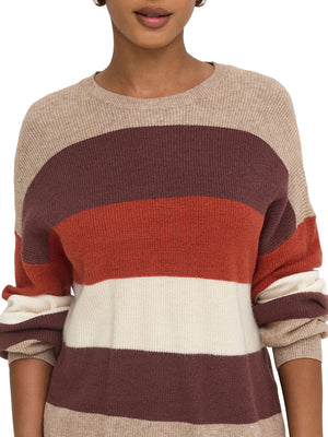 ONLY DROP4 Only Maglione Onlatia L/S Stripe Multicolore