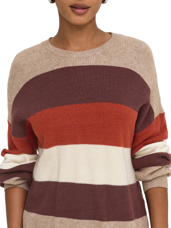 ONLY DROP4 Only Maglione Onlatia L/S Stripe Multicolore