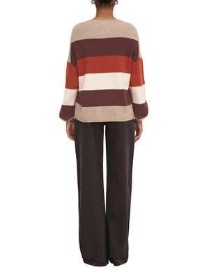 ONLY DROP4 Only Maglione Onlatia L/S Stripe Multicolore