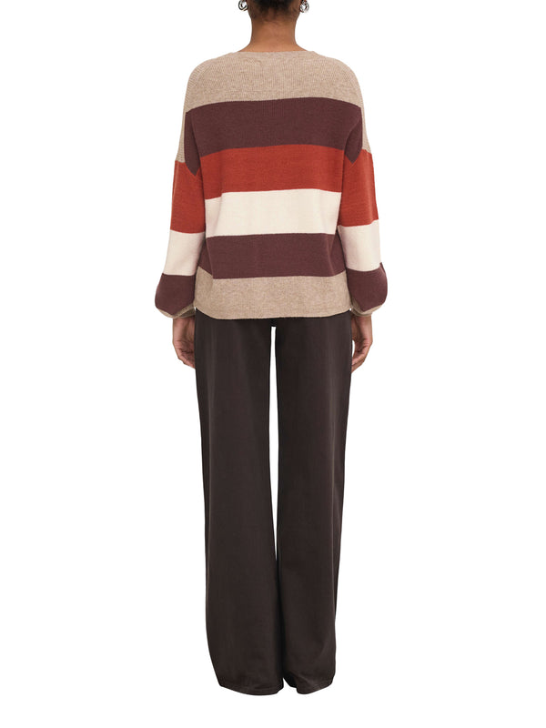 ONLY DROP4 Only Maglione Onlatia L/S Stripe Multicolore