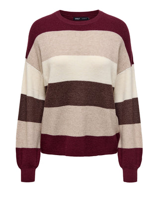 ONLY DROP4 Only Maglione Onlatia L/S Stripe Multicolore