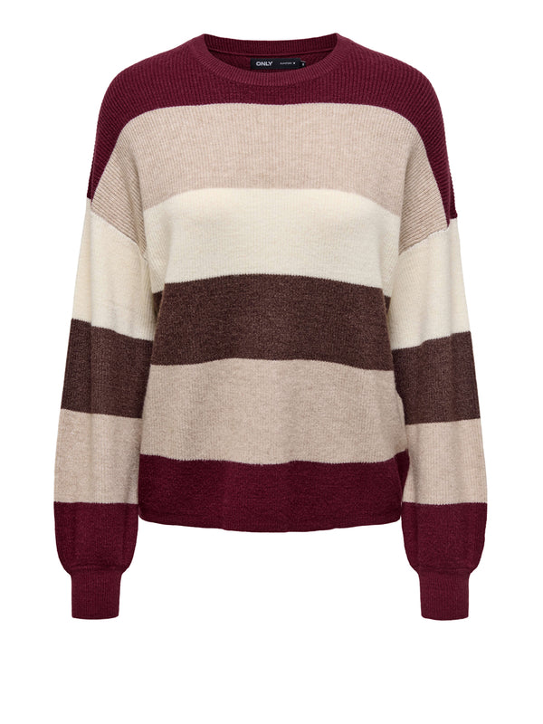 ONLY DROP4 Only Maglione Onlatia L/S Stripe Multicolore