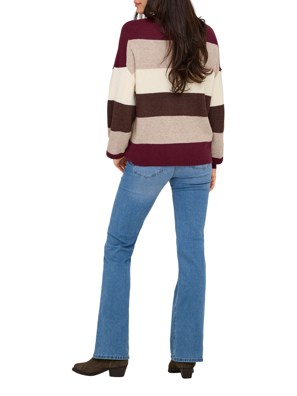 ONLY DROP4 Only Maglione Onlatia L/S Stripe Multicolore