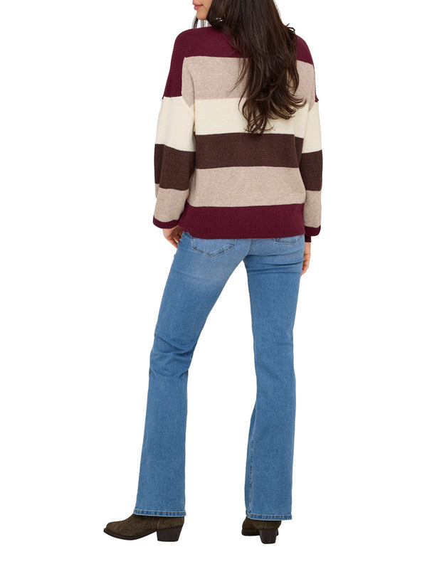ONLY DROP4 Only Maglione Onlatia L/S Stripe Multicolore
