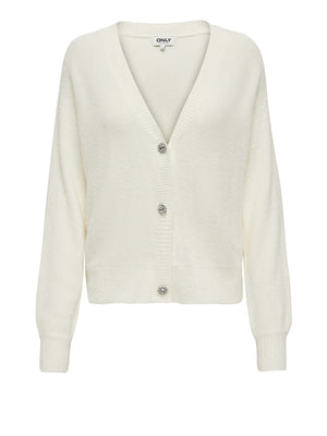ONLY DROP4 Cardigan Onlella Only Bianco