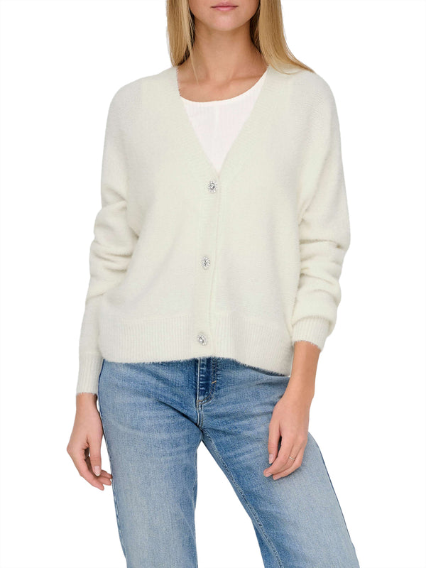 ONLY DROP4 Cardigan Onlella Only Bianco