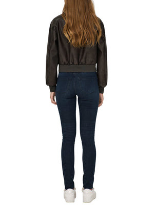 ONLY DROP4 Bomber Only Onljane Faux Leather Washed Marrone