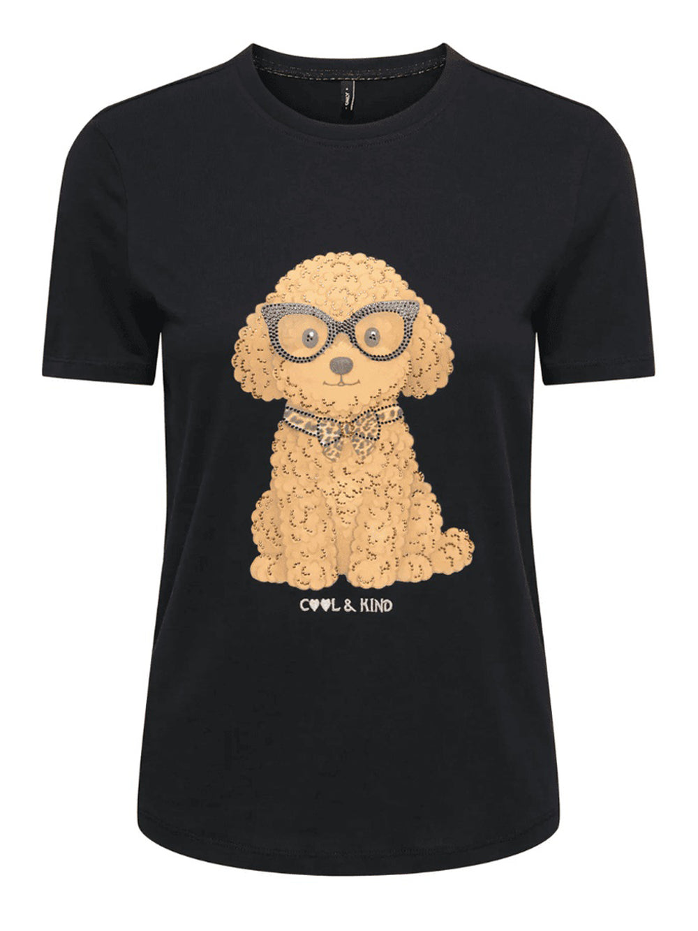 ONLY DROP4 T-Shirt Only Dog Glesses Nero