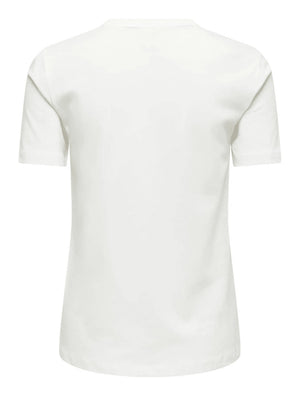 ONLY DROP4 T-Shirt Only Dancer Dog Ride Bianco
