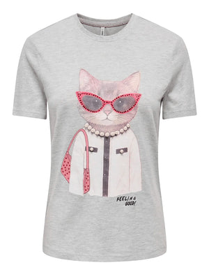 ONLY DROP4 T-Shirt Only Onlbaria Grigio