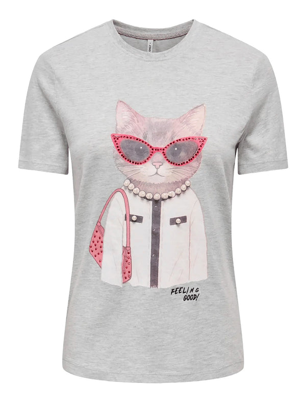 ONLY DROP4 T-Shirt Only Onlbaria Grigio
