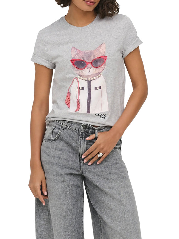 ONLY DROP4 T-Shirt Only Onlbaria Grigio