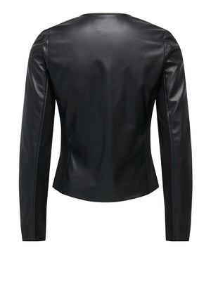 ONLY DROP4 Giubbino Only Onlbitten Mix Faux Leather - Nero