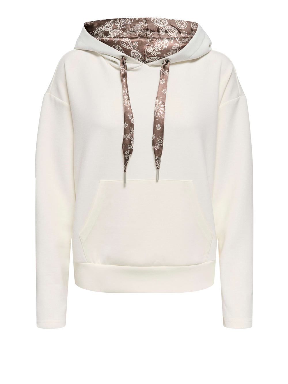 ONLY DROP4 Felpa Only Onlscarlet New String Hood - Bianco