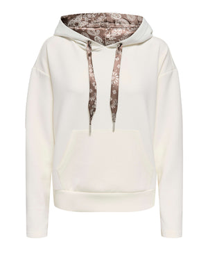 ONLY DROP4 Felpa Only Onlscarlet New String Hood - Bianco