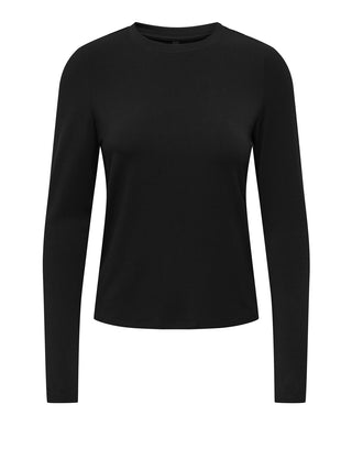 ONLY DROP4 Maglia Only Onlbamboo L/S O-Neck - Nero