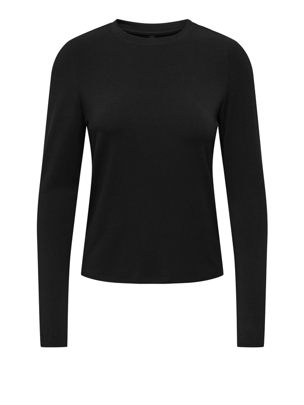 ONLY DROP4 Maglia Only Onlbamboo L/S O-Neck - Nero