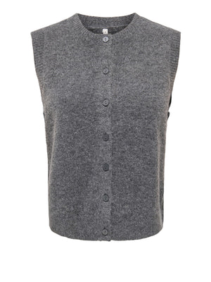 ONLY DROP4 Gilet Only Onlolivia Sl Button - Grigio