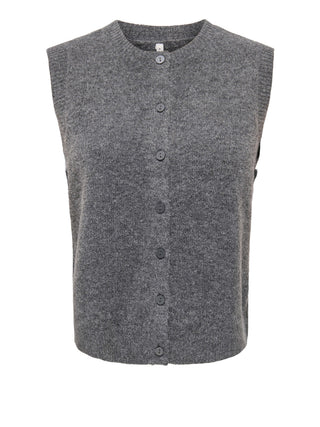 ONLY DROP4 Gilet Only Onlolivia Sl Button - Grigio