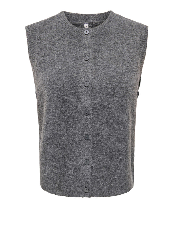 ONLY DROP4 Gilet Only Onlolivia Sl Button - Grigio