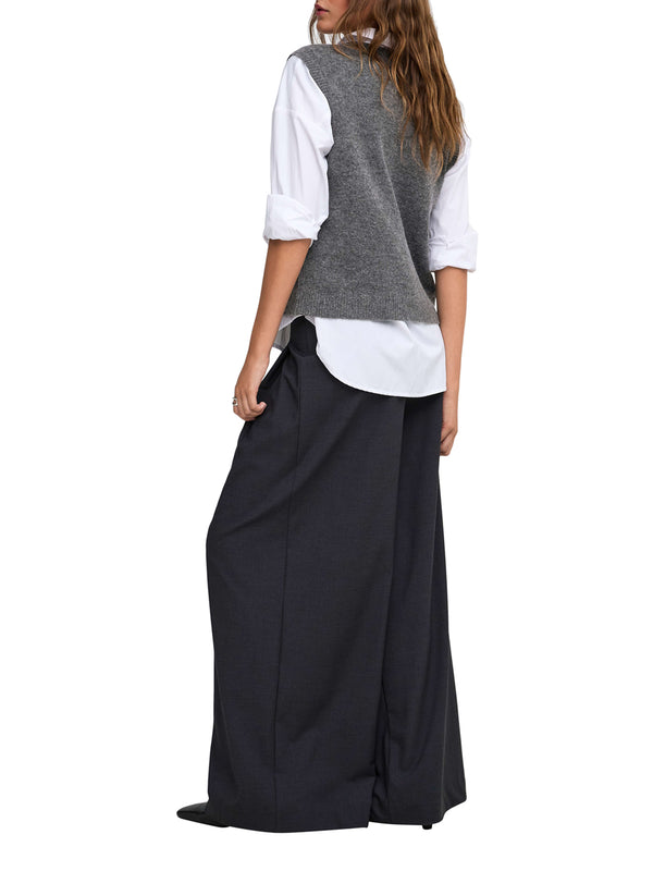 ONLY DROP4 Gilet Only Onlolivia Sl Button - Grigio