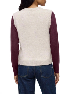 Only Gilet in Maglia con Bottoni Olivia ONLY - Beige Mélange