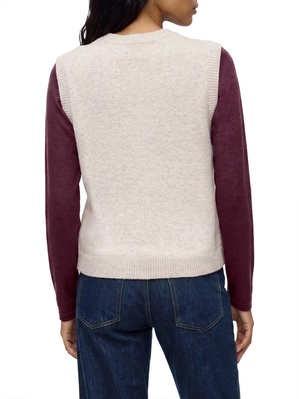 Only Gilet in Maglia con Bottoni Olivia ONLY - Beige Mélange