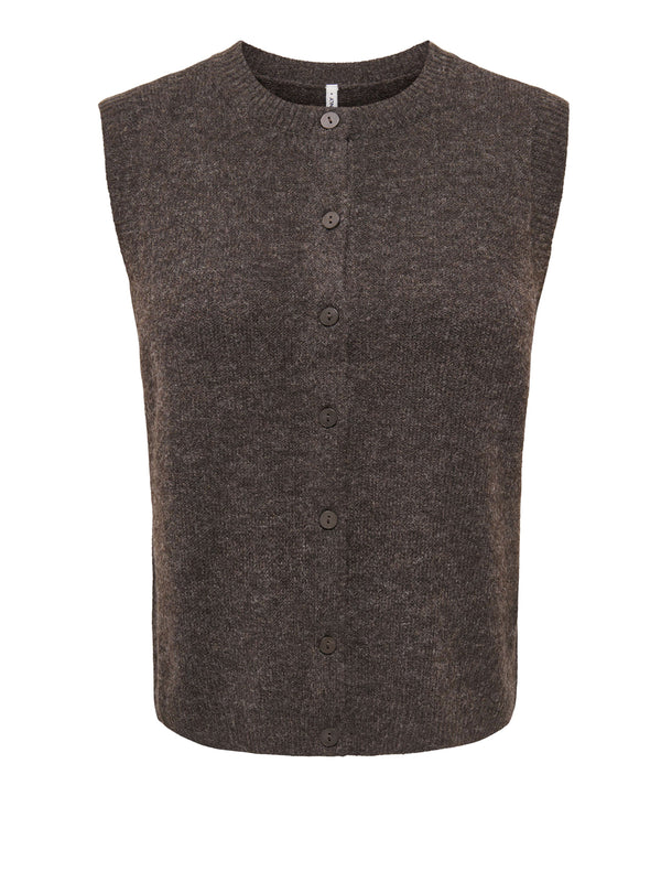 ONLY DROP4 Gilet Only Onlolivia Sl Button - Grigio