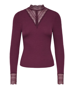 ONLY DROP5 Maglia Only Onltilde - Bordeaux