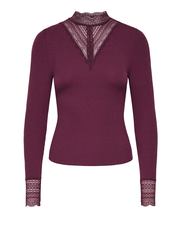 ONLY DROP5 Maglia Only Onltilde - Bordeaux