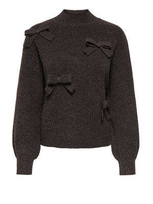 Only Maglione Onllisa Ls Bow Only Marrone