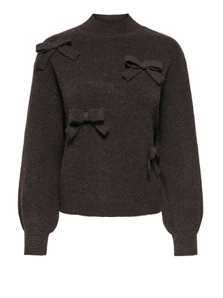 Only Maglione Onllisa Ls Bow Only Marrone