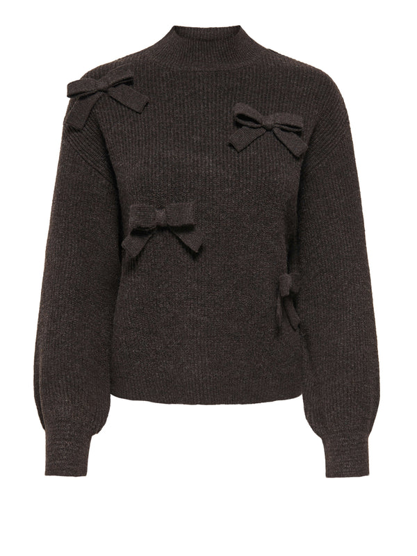 Only Maglione Onllisa Ls Bow Only Marrone