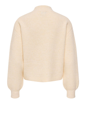 Only Maglione Only Onllisa Ls Bow Knt Noos Ecru