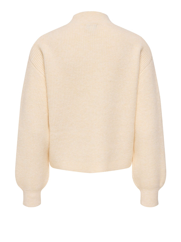 Only Maglione Only Onllisa Ls Bow Knt Noos Ecru