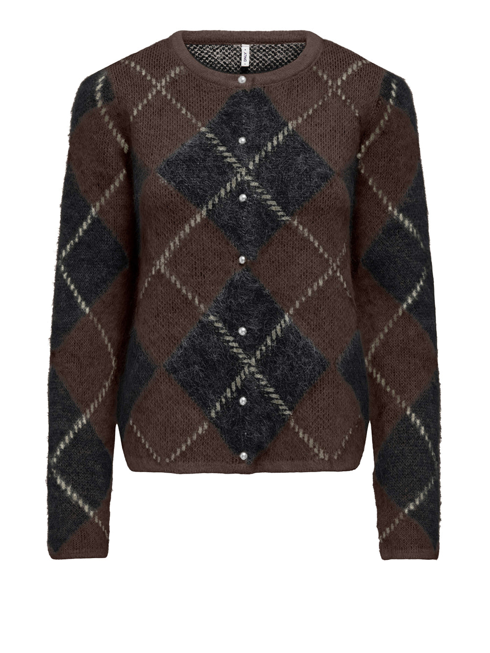 ONLY DROP5 Cardigan Only Onlnoeme Ls O-Neck Knt - Marrone