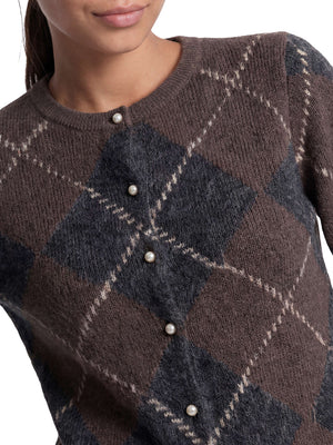 ONLY DROP5 Cardigan Only Onlnoeme Ls O-Neck Knt - Marrone