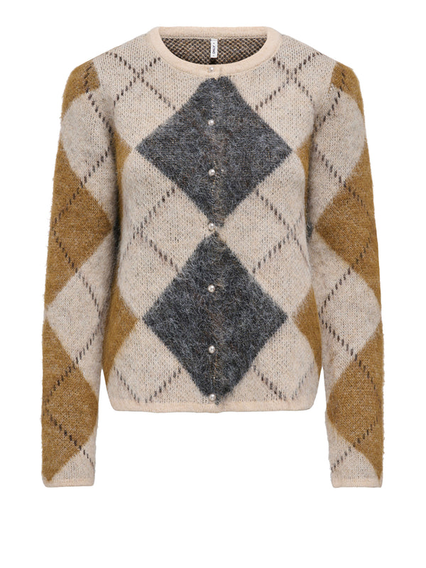 ONLY DROP5 Cardigan Only Onlnoeme Ls O-Neck Knt - Grigio